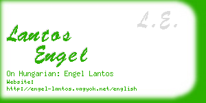 lantos engel business card